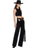 Jean Paul Gaultier Jean Paul Gaultier Black 'The Curved Suede' Trousers - 4