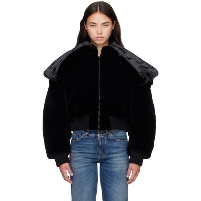 Jean Paul Gaultier Jean Paul Gaultier Black 'The Fur' Bomber Jacket