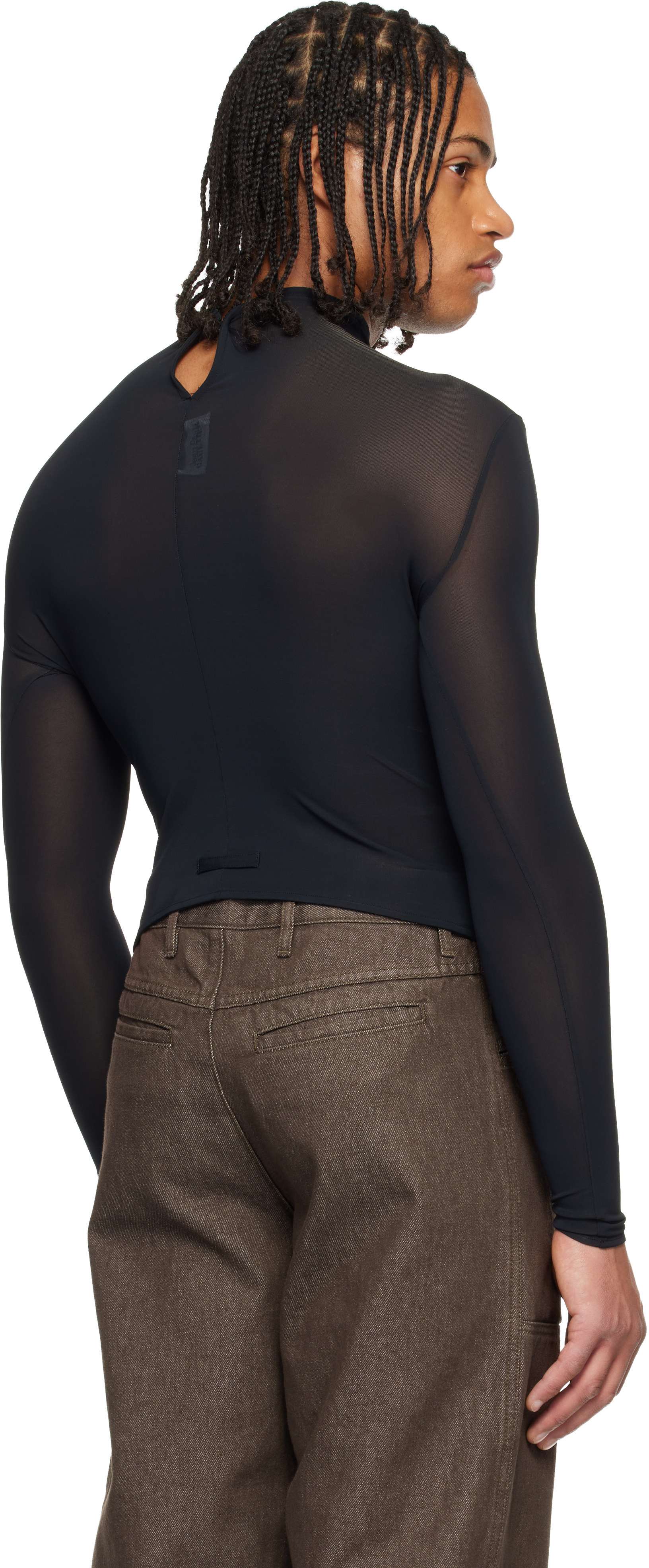 Jean Paul Gaultier - Black 'The Garter Top' Turtleneck