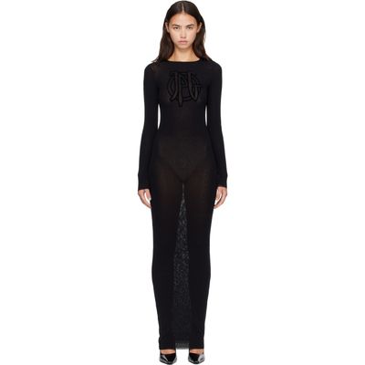 Jean Paul Gaultier Jean Paul Gaultier Black 'The JPG Logo Long' Maxi Dress