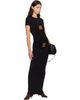 Jean Paul Gaultier Jean Paul Gaultier Black 'The Label Long' Maxi Dress - 4