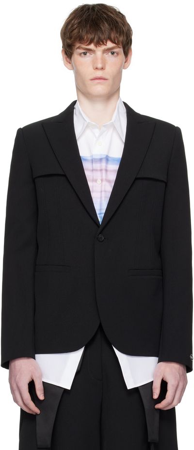 Jean Paul Gaultier Jean Paul Gaultier Black Twill Blazer