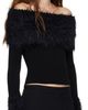 Jean Paul Gaultier Jean Paul Gaultier Black Viscose Ribbed & Hairy Sweater - 2
