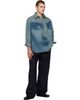Jean Paul Gaultier Jean Paul Gaultier Blue Face Print Oversized Denim Shirt - 4