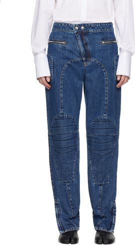 Jean Paul Gaultier Jean Paul Gaultier Blue Patchwork Jeans