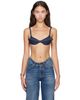 Jean Paul Gaultier Jean Paul Gaultier Blue 'The Conical Denim' Bra - 1