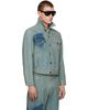 Jean Paul Gaultier Jean Paul Gaultier Blue 'The Face' Denim Jacket - 2