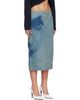 Jean Paul Gaultier Jean Paul Gaultier Blue 'The Face Denim' Midi Skirt - 2