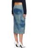 Jean Paul Gaultier Jean Paul Gaultier Blue 'The Face Denim' Midi Skirt - 3