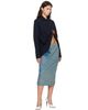 Jean Paul Gaultier Jean Paul Gaultier Blue 'The Face Denim' Midi Skirt - 4