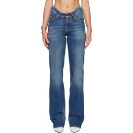 Jean Paul Gaultier Jean Paul Gaultier Blue 'The JPG Curved Denim' Jeans