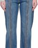 Jean Paul Gaultier Jean Paul Gaultier Blue 'The Zipped' Jeans - 1
