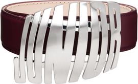 Jean Paul Gaultier Jean Paul Gaultier Burgundy 'The Straight Junior' Belt