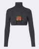 Jean Paul Gaultier Jean Paul Gaultier Cropped wool-blend turtleneck sweater - 1