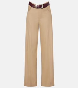 Jean Paul Gaultier Jean Paul Gaultier Cutout cotton wide-leg pants