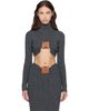Jean Paul Gaultier Jean Paul Gaultier Gray Mix Wool Rib Turtleneck - 1