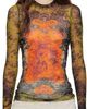 Jean Paul Gaultier Jean Paul Gaultier Khaki & Orange 'The Médaillon' Top - 1