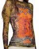 Jean Paul Gaultier Jean Paul Gaultier Khaki & Orange 'The Médaillon' Top - 2
