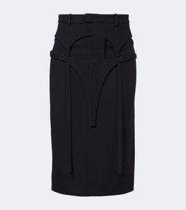 Jean Paul Gaultier Jean Paul Gaultier Layered virgin wool pencil skirt