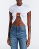 Jean Paul Gaultier Jean Paul Gaultier Leather-trimmed cropped T-shirt - 2