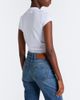 Jean Paul Gaultier Jean Paul Gaultier Leather-trimmed cropped T-shirt - 4