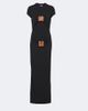 Jean Paul Gaultier Jean Paul Gaultier Leather-trimmed jersey maxi dress - 1