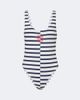 Jean Paul Gaultier Jean Paul Gaultier Logo striped swimsuit - 1
