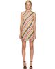Jean Paul Gaultier Jean Paul Gaultier Multicolor Mesh Printed Retro Stripe Minidress - 1