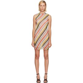 Jean Paul Gaultier Jean Paul Gaultier Multicolor Mesh Printed Retro Stripe Minidress