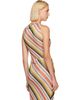 Jean Paul Gaultier Jean Paul Gaultier Multicolor Mesh Tank Top Printed Retro Stripe Bodysuit - 3