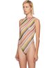 Jean Paul Gaultier Jean Paul Gaultier Multicolor Mesh Tank Top Printed Retro Stripe Bodysuit - 4