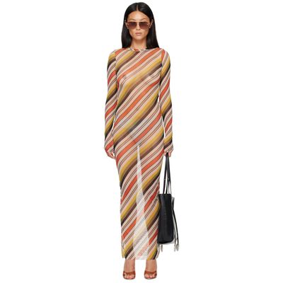 Jean Paul Gaultier Jean Paul Gaultier Multicolor 'The Retro Stripe' Maxi Dress