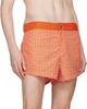Jean Paul Gaultier Jean Paul Gaultier Orange Gingham Swim Shorts - 4