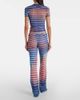 Jean Paul Gaultier Jean Paul Gaultier Printed striped mesh flared pants - 3