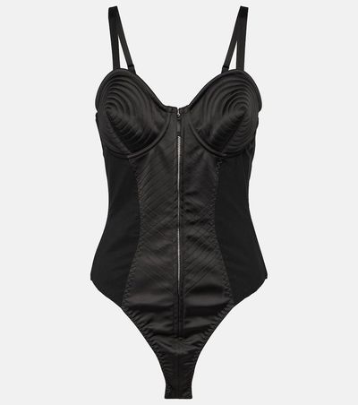 Jean Paul Gaultier Jean Paul Gaultier Satin-trimmed bodysuit
