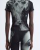 Jean Paul Gaultier Jean Paul Gaultier Smoking Graphic Mesh Baby Tee - 2
