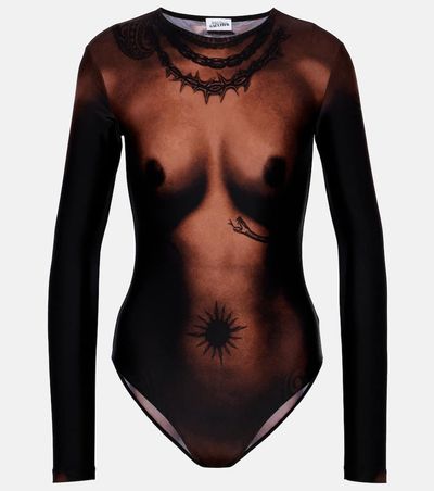 Jean Paul Gaultier Jean Paul Gaultier Tattoo trompe-l'Åil jersey bodysuit