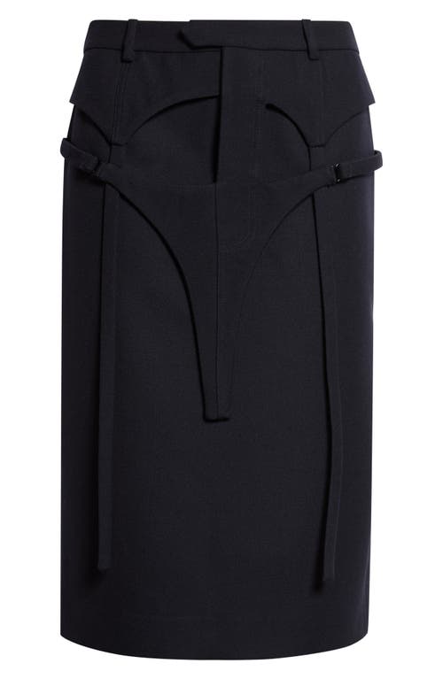 Jean Paul Gaultier Jean Paul Gaultier The Suspender Tailored Wool Pencil Skirt