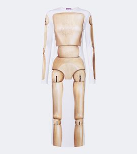 jean paul gaultier asymmetric printed metallic knitted maxi dress Wedding dress
