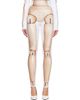 Jean Paul Gaultier Jean Paul Gaultier White & Beige 'The Wooden Body' Leggings - 1