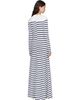 Jean Paul Gaultier Jean Paul Gaultier White & Navy 'The JPG Long Marinière' Maxi Dress - 3