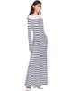 Jean Paul Gaultier Jean Paul Gaultier White & Navy 'The JPG Long Marinière' Maxi Dress - 4
