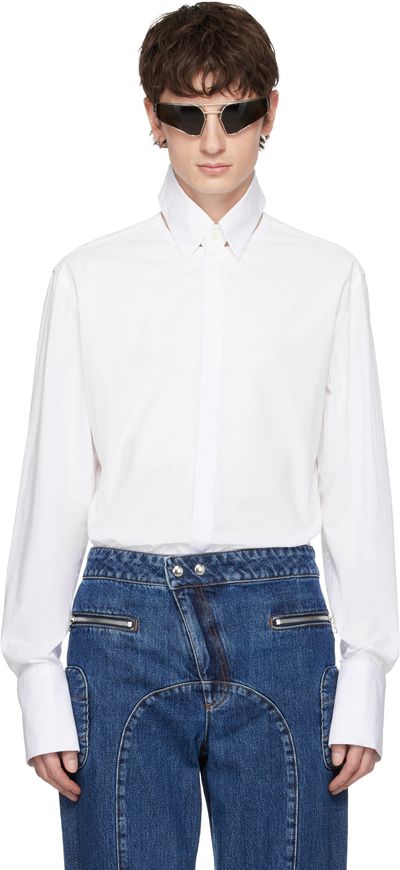 Jean Paul Gaultier Jean Paul Gaultier White Open Fly Away Shirt