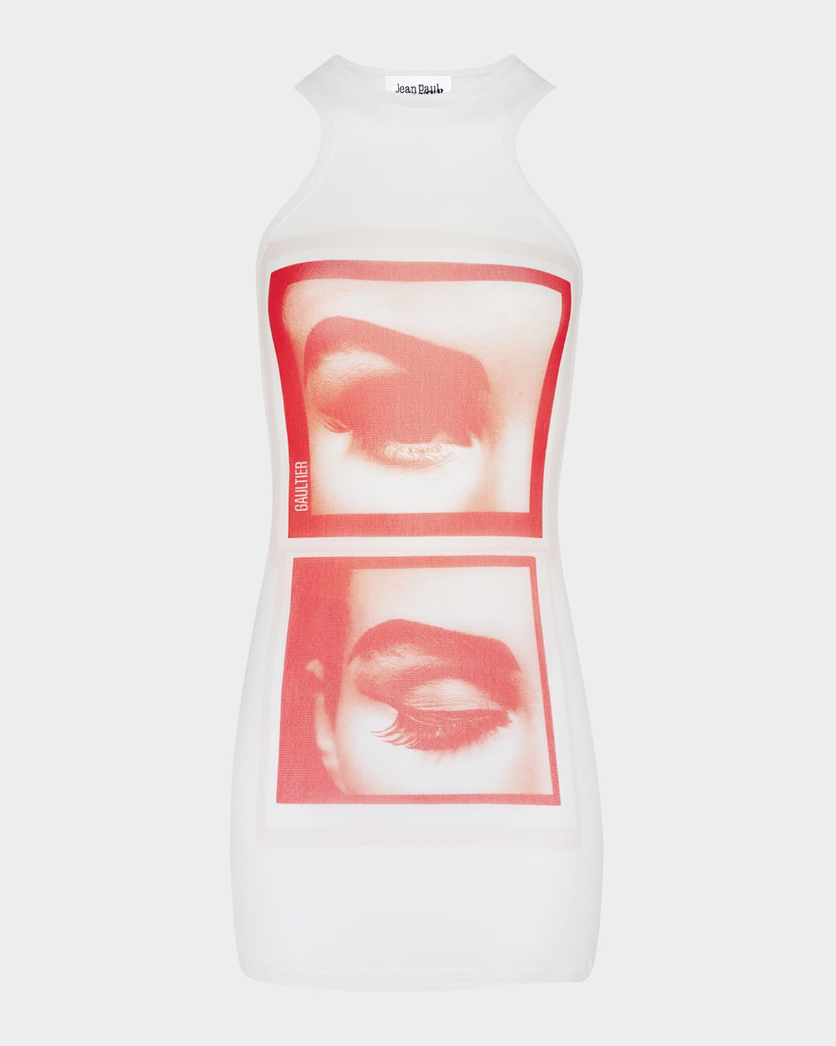 Jean Paul Gaultier Re-Edition Eyes And Lips Mesh Tank Top