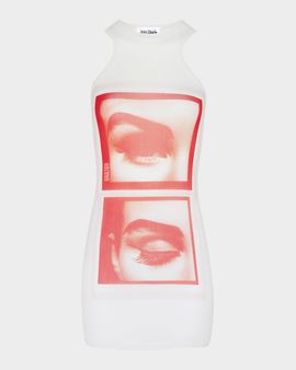 Jean Paul Gaultier Re-Edition Eyes And Lips Mesh Tank Top