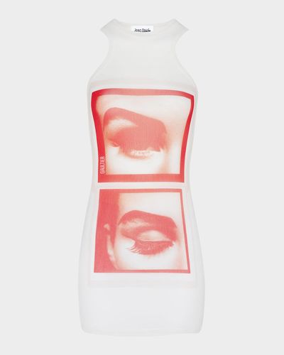 Jean Paul Gaultier Re-Edition Eyes And Lips Mesh Tank Top