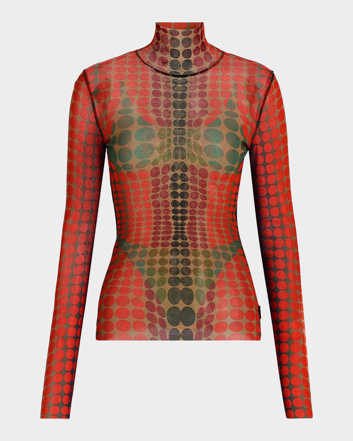 Jean Paul Gaultier Re-Edition High-Neck Dots Top