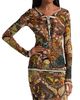 Jean Paul Gaultier Women's Butterfly-Print Long-Sleeve Mesh Top - 3