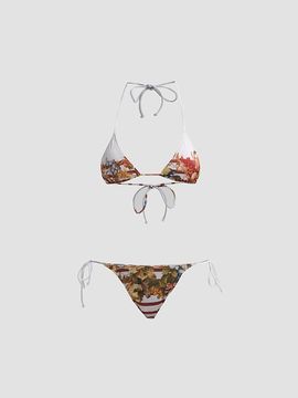 Jean Paul Gaultier Women's Marinière Grape Two-Piece Bikini