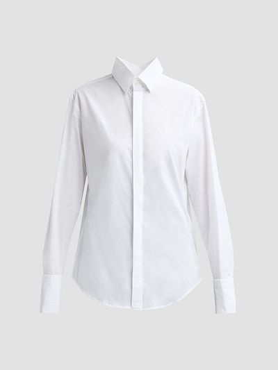 Jean Paul Gaultier Women's Open Fly Away Cotton Shirt
